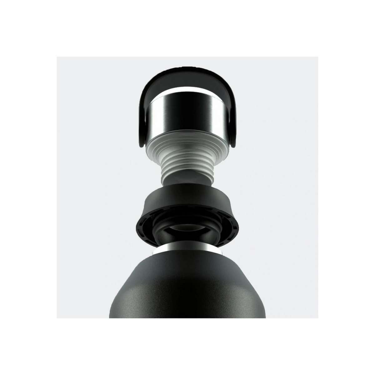 Chilly΄s Series 2 Μπουκάλι Θερμός Ανοξείδωτο BPA Free 500ml Μαύρο με Καπάκι-Θηλιά (Loop)